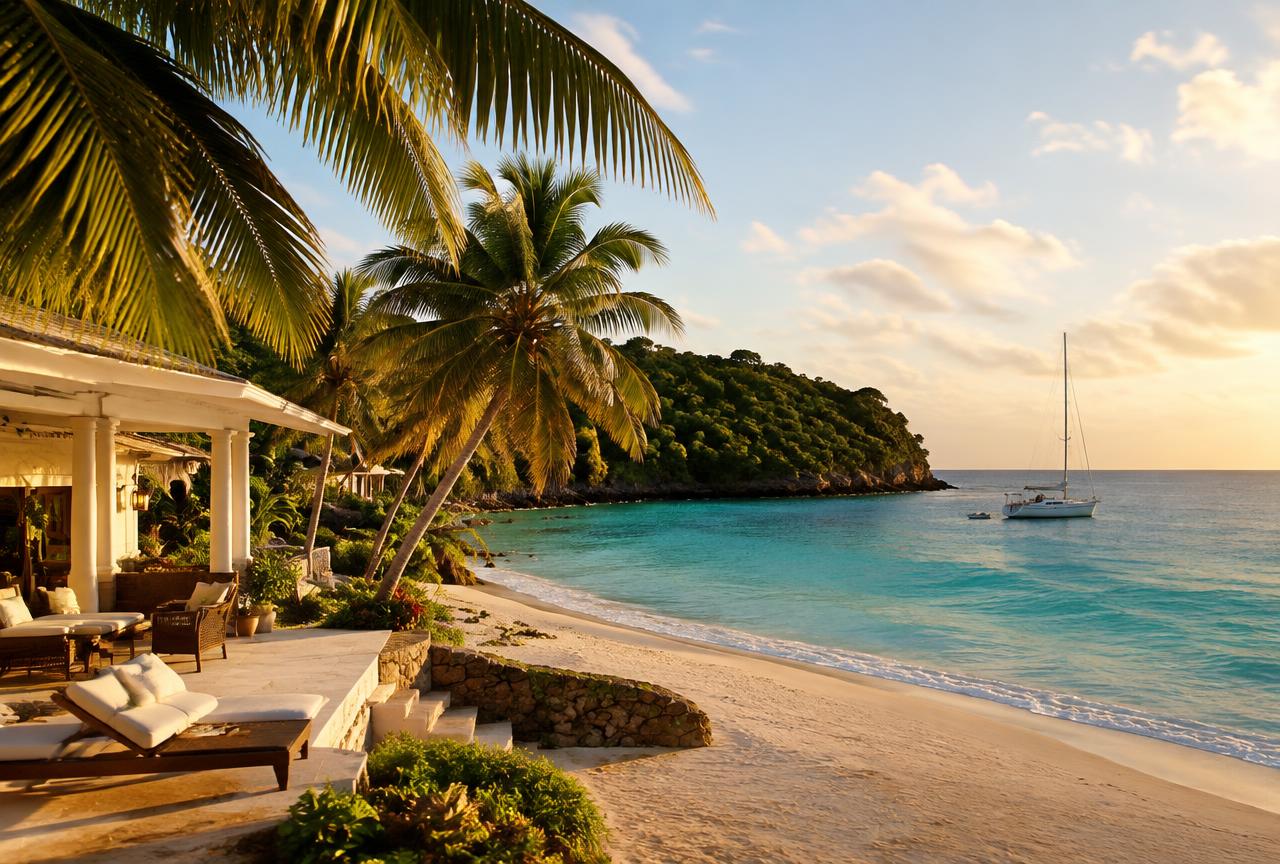 Mustique & the Grenadines, Saint Vincent & the Grenadines — private yacht and island celebration shore